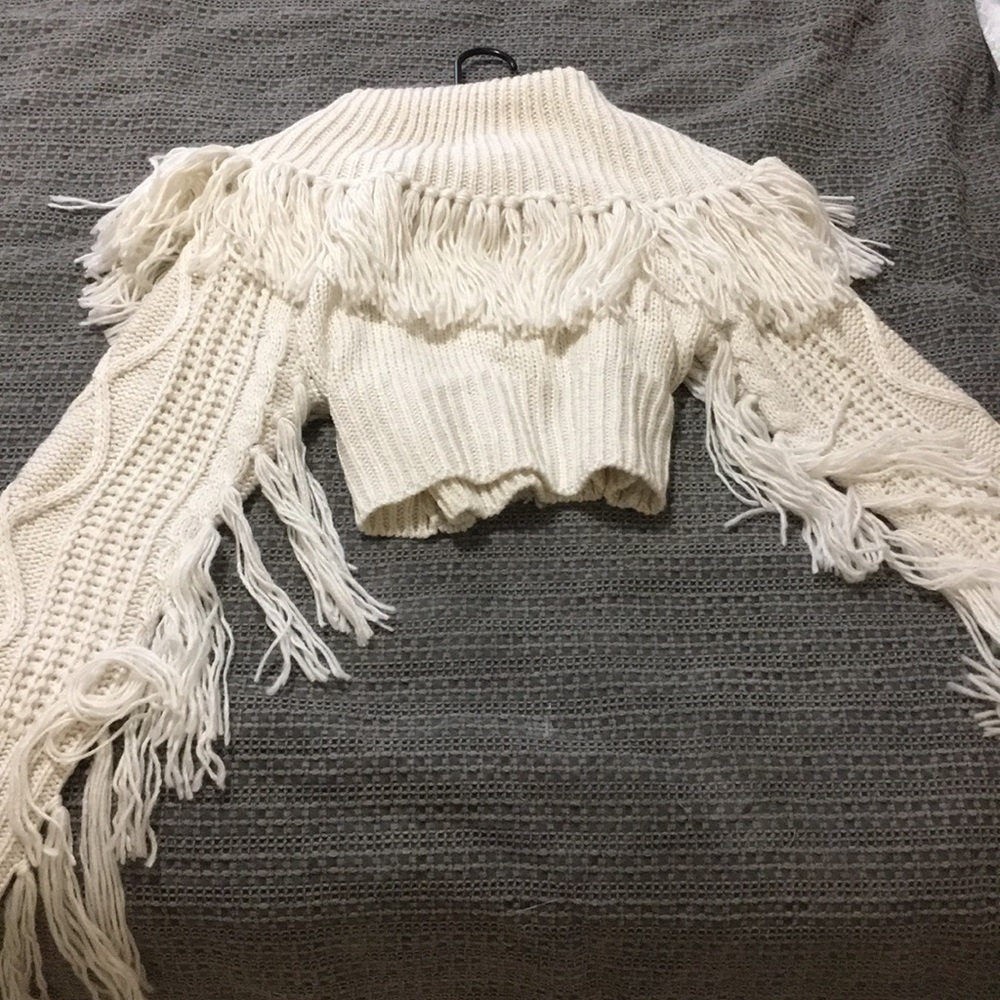 Fringe fashion nova ivory sweater